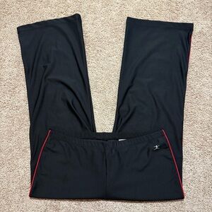 Danskin Black and Red Trim Athletic Sport Pants Size Large